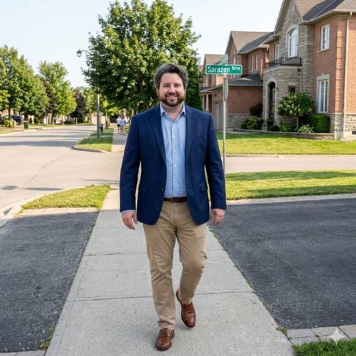 Chris Bouchard walking on Sarazen Drive in the Millcroft neighbourhood of Ward 6